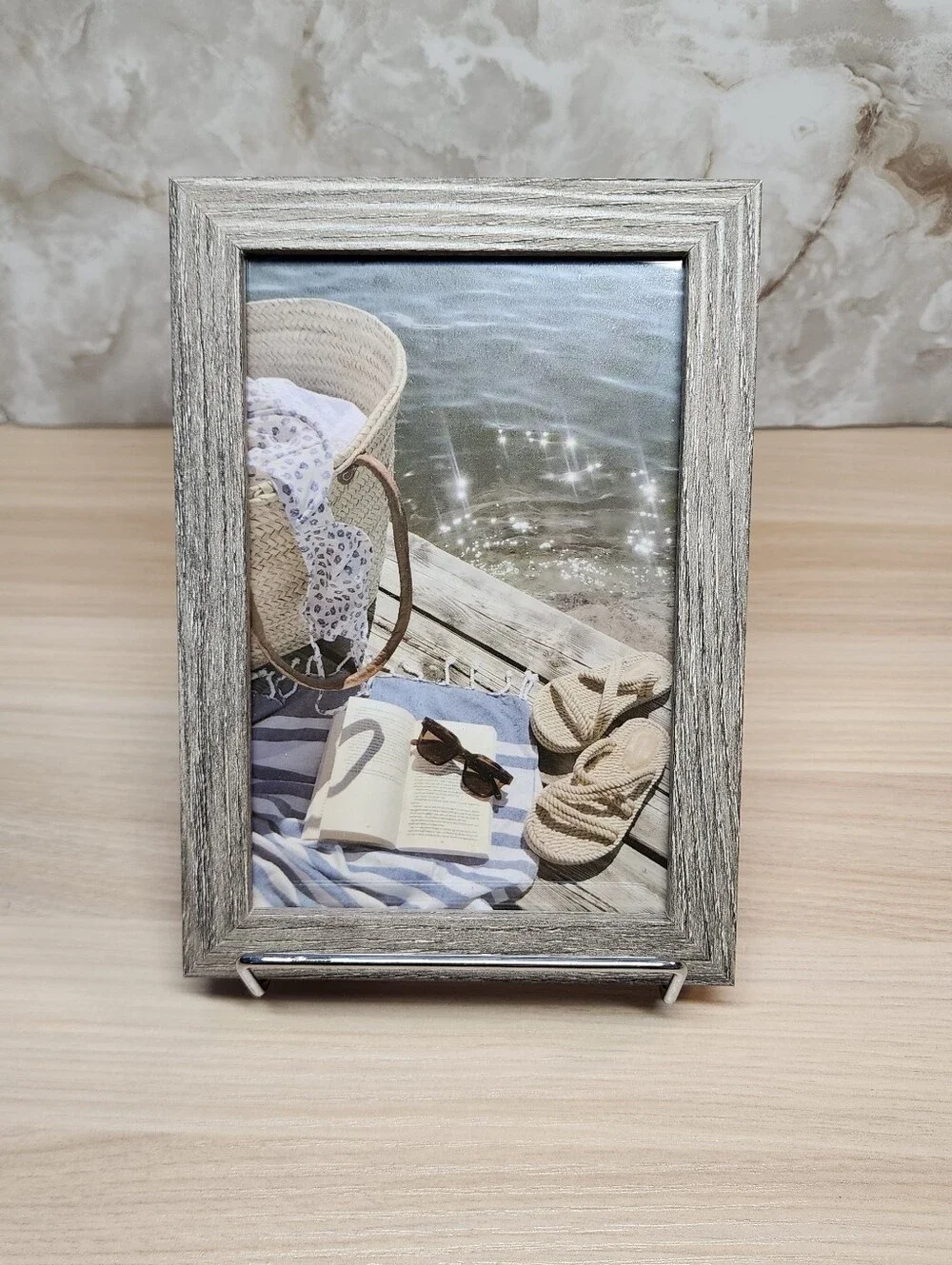 Weathered Gray Wood Photo Frame